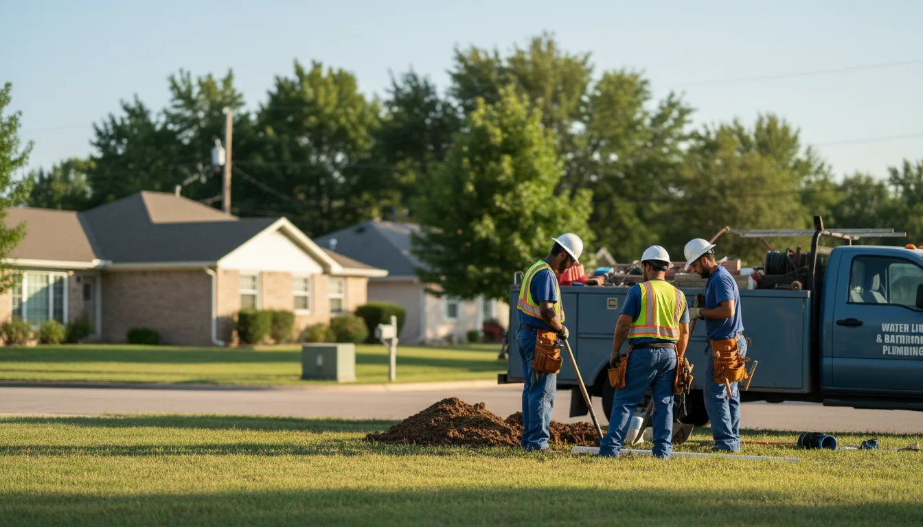 Residential water line and bathroom plumbing service in Glen Wild, NY